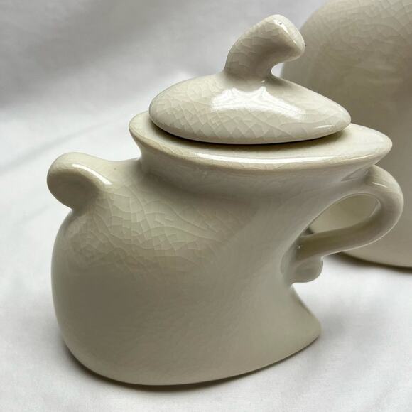 Michael Lambert Studio Dancing & Struttin Creamer & Sugar Set Signed Tan - Picture 4 of 15